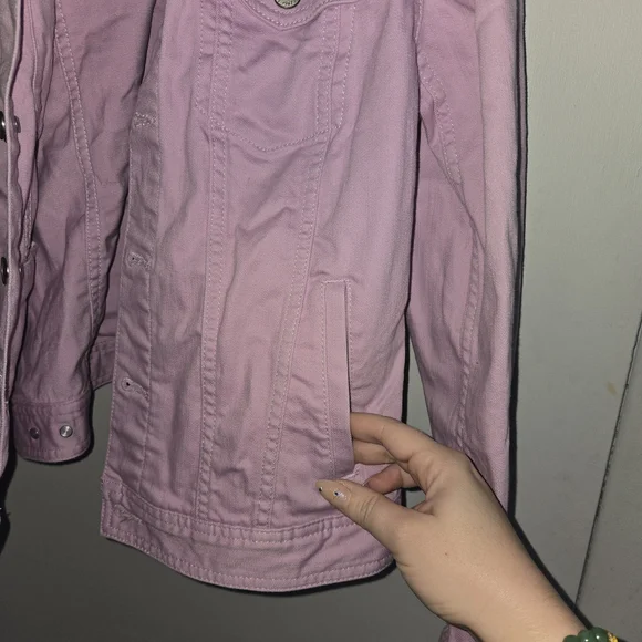 Talbots Light Lilac Pink Jean Jacket - Picture 4 of 9